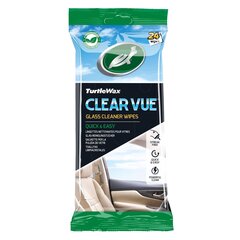 Mitrās salvetes stikla virsmām Turtle Wax Clear Vue, 24 gab. cena un informācija | Auto ķīmija | 220.lv