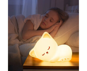 Cute Kitty Kids Night Light, Cat Kawaii dzimšanas dienas dāvanas Istabas dekors Guļamistabas rotājumi maziem bērniem Pusaudžiem Meitenēm Zēniem Bērniem цена и информация | Настольные лампы | 220.lv