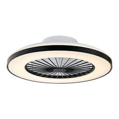 Griestu gaismas ventilators Panama Led Ø50cm, ar tālvadības pulti, balts-melna cena un informācija | Griestu lampas-ventilatori | 220.lv