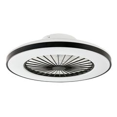 Griestu gaismas ventilators Panama Led Ø50cm, ar tālvadības pulti, balts-melna cena un informācija | Griestu lampas-ventilatori | 220.lv