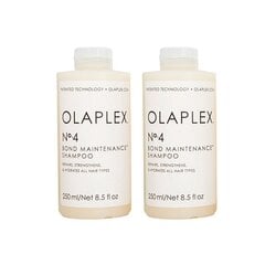 Шампунь для волос Olaplex No 4. Bond Maintenance, 250 мл x 2 цена и информация | Шампуни | 220.lv