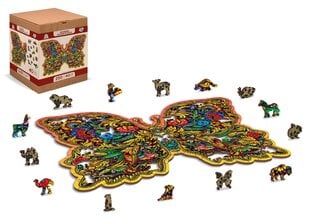 Wooden City Wood Puzzle Art.HE 0151-L Koka puzle cena un informācija | Puzles, 3D puzles | 220.lv