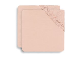 Jollein Jersey Pale Pink  Art.2511-507-00090  простынь на резиночке 120x60cм,2 шт цена и информация | Простыни | 220.lv