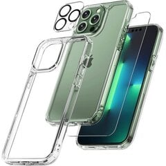 Triecienizturīgs vāciņš 3in1 iPhone 15 Transparent cena un informācija | Telefonu vāciņi, maciņi | 220.lv