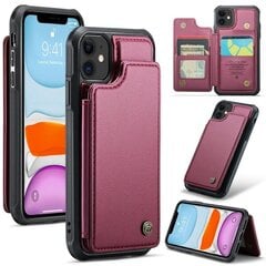 iPhone 11 — vāciņš, 4 NODAĻU RFID aizsargāts CaseMe® sarkans, sarkans cena un informācija | Telefonu vāciņi, maciņi | 220.lv