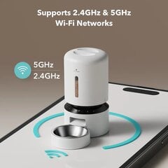 Умная автоматическая кормушка для животных Petlibro Granary WiFi PF103 5л, белая цена и информация | Миски, ящики для корма | 220.lv