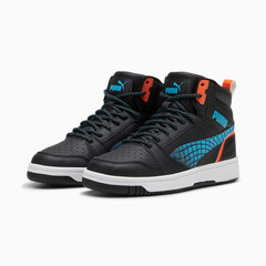 Puma Apavi Pusaudžiem Rebound V6 Mid Techie Bud Black Blue Orange 397945 02 397945 02/3 cena un informācija | Sporta apavi vīriešiem | 220.lv