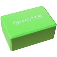 MASTER Green Yoga Block Cube 23 x 15 x 10 cm cena un informācija | Jogas preces | 220.lv