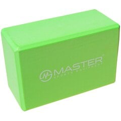 MASTER Green Yoga Block Cube 23 x 15 x 10 cm cena un informācija | Jogas preces | 220.lv