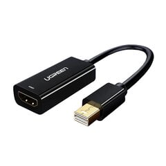 Адаптер Ugreen MD112 10461 mini DisplayPort (папа) / HDMI (гнездо) FHD 1080p — черный цена и информация | Кабели для телефонов | 220.lv