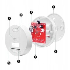 ДАТЧИК ТРЕВОГИ ДАТЧИК УГАРНОГО ГАЗА, CO2, ЖК-экран HD 85 дБ Farrot SR-907 цена и информация | Детекторы дыма, газа | 220.lv