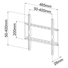 Sienas TV turētājs LED/LCD 23”-55” 45kg Slim balts cena un informācija | TV kronšteini | 220.lv