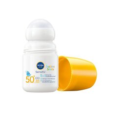 Aizsardzībai pret sauli bērniem Nivea Sun Kids Protect Sensitiv Roll-On, 50 ml cena un informācija | Sauļošanās krēmi | 220.lv