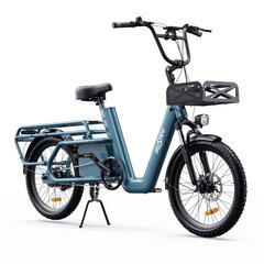 Elektriskais velosipēds OneSport OT01 Cargo, 20", zils cena un informācija | Elektrovelosipēdi | 220.lv