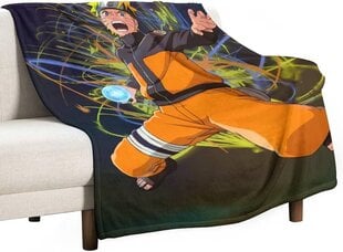 JUST FUNKY Vilnas sega ar Anime Naruto motīvu Melna 100 x 120 cm cena un informācija | Gultas pārklāji, pledi | 220.lv