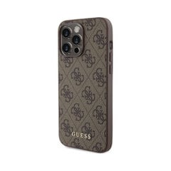 Oriģinālais GUESS 4G Gold Logo iPhone 15 Pro Max (6,7") — Brūns cena un informācija | Telefonu vāciņi, maciņi | 220.lv