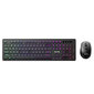 Aula AC208 3in1 2.4G Wireless Combo RGB Tastatūra (EN/RU), Datora Pele, Paliktnis (29x25x2.5cm) Black cena un informācija | Klaviatūras | 220.lv