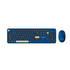 Aula AC306 2in1 2.4G Wireless combo Tastatūra (EN+RU) un Datora pele Blue cena un informācija | Klaviatūras | 220.lv