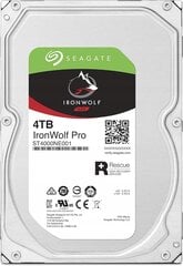 Seagate IronWolf Pro ST4000NEZ01 4TB 3,5 collu SATA 6 Gb/s NAS cietais disks cena un informācija | Diskdziņi | 220.lv