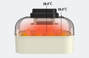 Hethya olu inkubators, ar regulējamu temperatūru un mitrumu, 16 olām cena un informācija | Virtuves piederumi | 220.lv