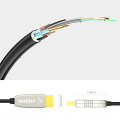 HDMI kabelis RUIPRO 23XW3BPT, 18,2 Gbit/s 4K pie 60 Hz HDMI 2.0, 5 m cena un informācija | Kabeļi un vadi | 220.lv