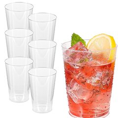 Plastmasas glāzes, 500ml, 6 gab. cena un informācija | Vienreizējie trauki | 220.lv