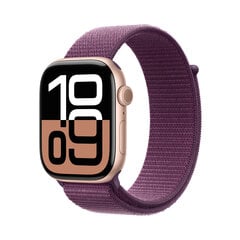 Apple Watch Series 10 GPS + Cellular 46mm Rose Gold Aluminium Case with Plum Sport Loop MWY83ET/A цена и информация | Смарт-часы (smartwatch) | 220.lv