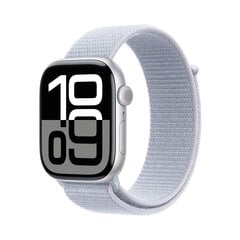 Apple Watch Series 10 GPS + Cellular 46mm Silver Aluminium Case with Blue Cloud Sport Loop MWY23ET/A cena un informācija | Viedpulksteņi (smartwatch) | 220.lv