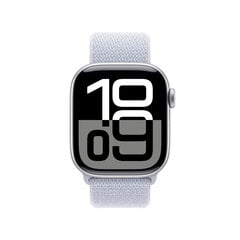 Apple Watch Series 10 GPS 42mm Silver Aluminium Case with Blue Cloud Sport Loop MWWD3ET/A цена и информация | Смарт-часы (smartwatch) | 220.lv