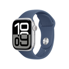 Apple Watch Series 10 GPS + Cellular 42mm Silver Aluminium Case with Denim Sport Band - S/M MWX33ET/A цена и информация | Смарт-часы (smartwatch) | 220.lv