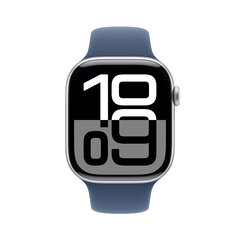 Apple Watch Series 10 GPS + Cellular 46mm Silver Aluminium Case with Denim Sport Band - S/M MWY03ET/A cena un informācija | Viedpulksteņi (smartwatch) | 220.lv