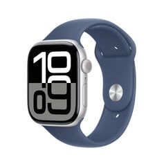 Apple Watch Series 10 GPS + Cellular 46mm Silver Aluminium Case with Denim Sport Band - S/M MWY03ET/A cena un informācija | Viedpulksteņi (smartwatch) | 220.lv