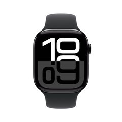 Apple Watch Series 10 GPS 46mm Jet Black Aluminium Case with Black Sport Band - S/M MWWP3ET/A cena un informācija | Viedpulksteņi (smartwatch) | 220.lv