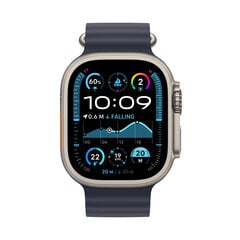 Apple Watch Ultra 2 GPS + Cellular 49mm Natural Titanium Case with Navy Ocean Band MX4D3EL/A цена и информация | Смарт-часы (smartwatch) | 220.lv