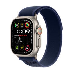 Apple Watch Ultra 2 GPS + Cellular 49mm Natural Titanium Case with Blue Trail Loop - S/M MX4J3EL/A cena un informācija | Viedpulksteņi (smartwatch) | 220.lv