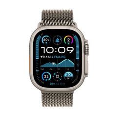 Apple Watch Ultra 2 GPS + Cellular 49mm Natural Titanium Case with Natural Titanium Milanese Loop - S MX4M3EL/A cena un informācija | Viedpulksteņi (smartwatch) | 220.lv