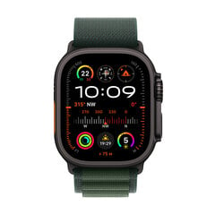 Apple Watch Ultra 2 GPS + Cellular 49mm Black Titanium Case with Dark Green Alpine Loop - Medium MX4R3EL/A cena un informācija | Viedpulksteņi (smartwatch) | 220.lv