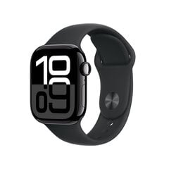 Apple Watch Series 10 GPS + Cellular 42mm Jet Black Aluminium Case with Black Sport Band - S/M MWX63ET/A цена и информация | Смарт-часы (smartwatch) | 220.lv