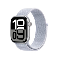 Apple Watch Series 10 GPS + Cellular 42mm Silver Aluminium Case with Blue Cloud Sport Loop MWX53ET/A цена и информация | Смарт-часы (smartwatch) | 220.lv