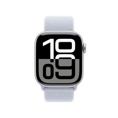 Apple Watch Series 10 GPS + Cellular 42mm Silver Aluminium Case with Blue Cloud Sport Loop MWX53ET/A cena un informācija | Viedpulksteņi (smartwatch) | 220.lv