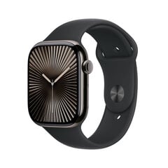 Apple Watch Series 10 GPS + Cellular 46mm Slate Titanium Case with Black Sport Band - S/M MWYD3ET/A cena un informācija | Viedpulksteņi (smartwatch) | 220.lv