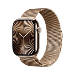 Apple Watch Series 10 GPS + Cellular 46mm Gold Titanium Case with Gold Milanese Loop - M/L MX003ET/A цена и информация | Смарт-часы (smartwatch) | 220.lv