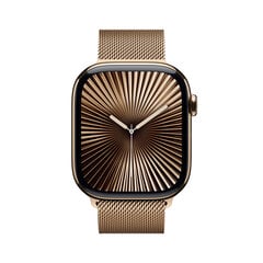 Apple Watch Series 10 GPS + Cellular 46mm Gold Titanium Case with Gold Milanese Loop - M/L MX003ET/A cena un informācija | Viedpulksteņi (smartwatch) | 220.lv