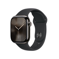 Apple Watch Series 10 GPS + Cellular 42mm Slate Titanium Case with Black Sport Band - S/M MWXG3ET/A цена и информация | Смарт-часы (smartwatch) | 220.lv