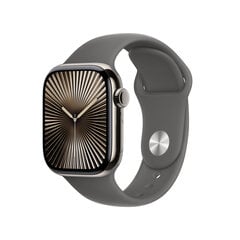 Apple Watch Series 10 GPS + Cellular 42mm Natural Titanium Case with Stone Grey Sport Band - S/M MWXD3ET/A cena un informācija | Viedpulksteņi (smartwatch) | 220.lv