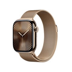 Apple Watch Series 10 GPS + Cellular 42mm Gold Titanium Case with Gold Milanese Loop MX083ET/A cena un informācija | Viedpulksteņi (smartwatch) | 220.lv