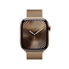 Apple Watch Series 10 GPS + Cellular 42mm Gold Titanium Case with Gold Milanese Loop MX083ET/A cena un informācija | Viedpulksteņi (smartwatch) | 220.lv