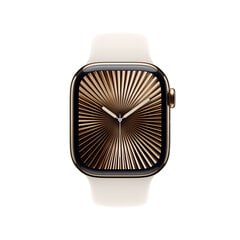 Apple Watch Series 10 GPS + Cellular 42mm Gold Titanium Case with Starlight Sport Band - M/L MX073ET/A cena un informācija | Viedpulksteņi (smartwatch) | 220.lv