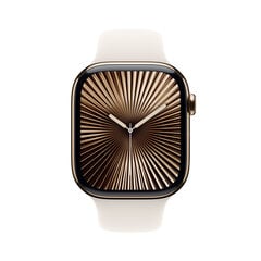 Apple Watch Series 10 GPS + Cellular 46mm Gold Titanium Case with Starlight Sport Band - M/L MWYY3ET/A цена и информация | Смарт-часы (smartwatch) | 220.lv