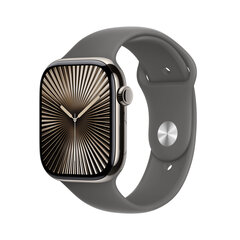 Apple Watch Series 10 GPS + Cellular 46mm Natural Titanium Case with Stone Grey Sport Band - M/L MWYA3ET/A cena un informācija | Viedpulksteņi (smartwatch) | 220.lv